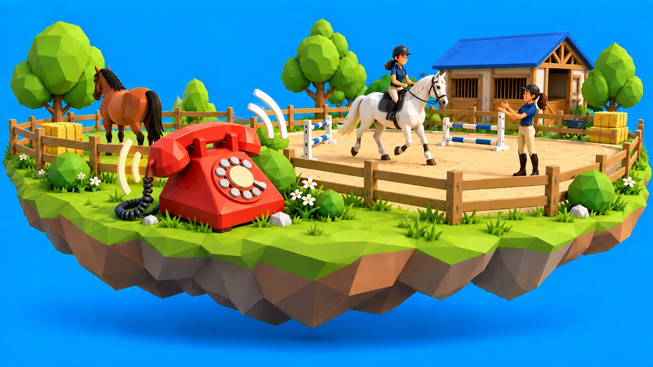 Smartphone op een bureau: online reserveren in de paardensport