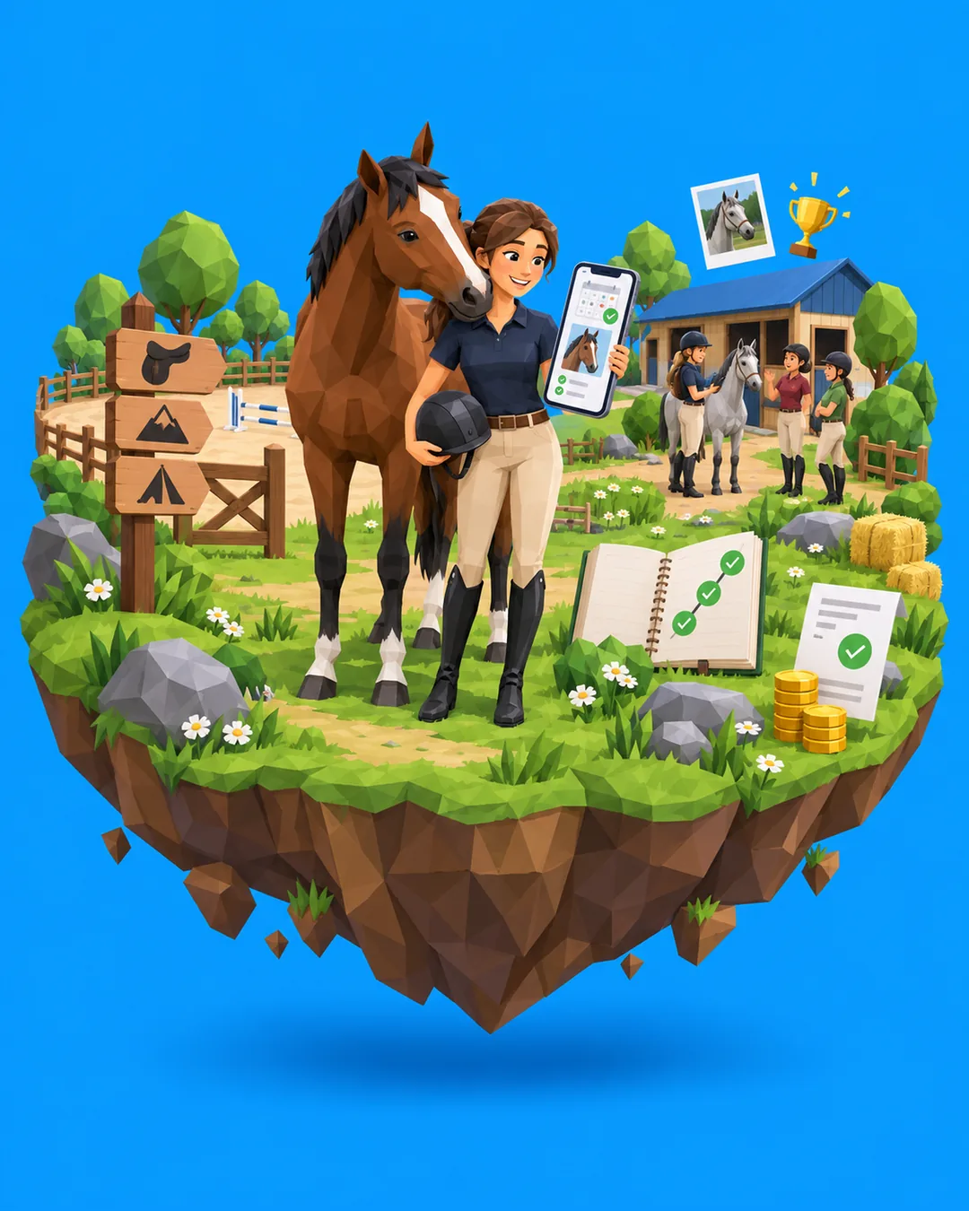 Een amazone en haar paard